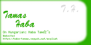 tamas haba business card